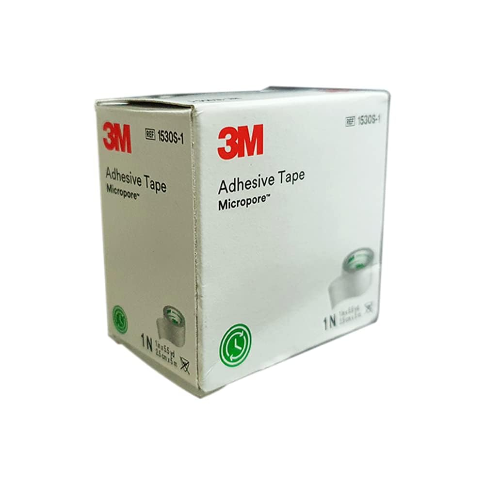 3M Micropore Tape 1530-3, 3 inch x 10 yard ,Box of 4 Adhesive Band Aid (Set of 4)