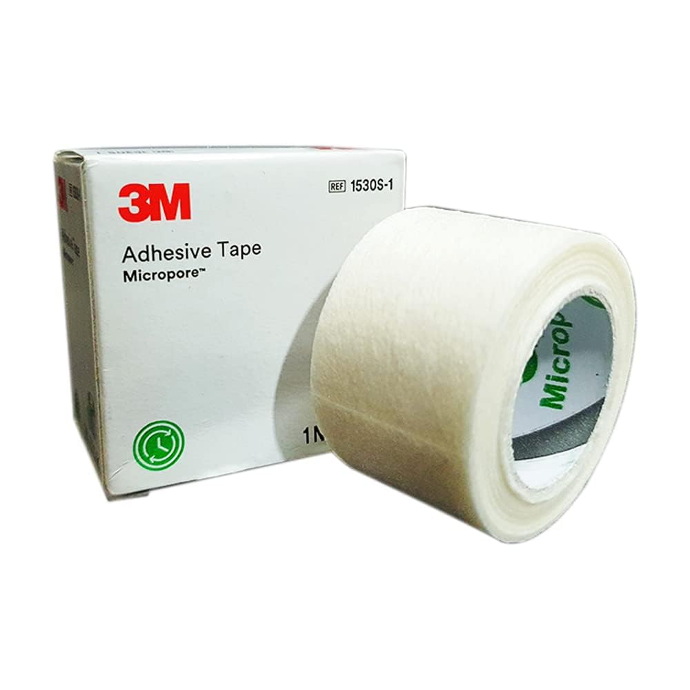 3M Micropore Tape 1530-3, 3 inch x 10 yard ,Box of 4 Adhesive Band Aid (Set of 4)