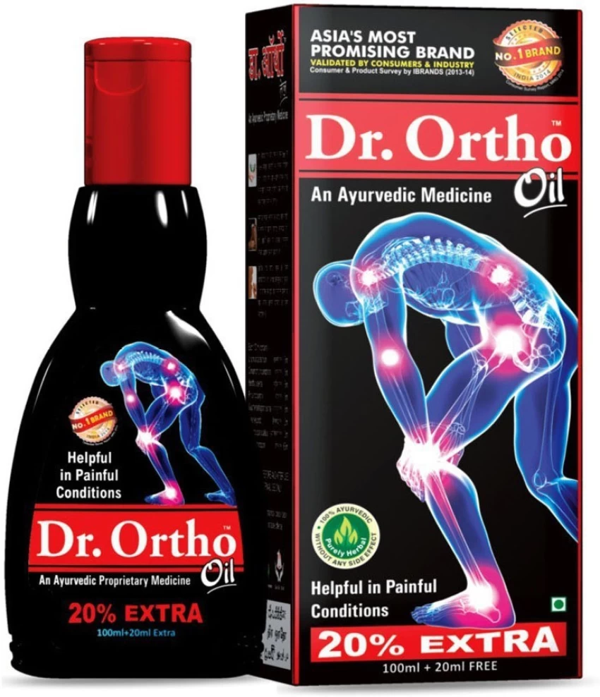 Dr. Ortho Joint Pain Relief Oil 120ml - Ayurvedic Joint Pain Massage Oil Liquid (120 ml)