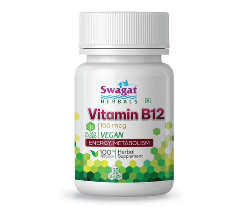 Vitamin B12-Plant based vegan Supplement Capsules for Metabolism , immune