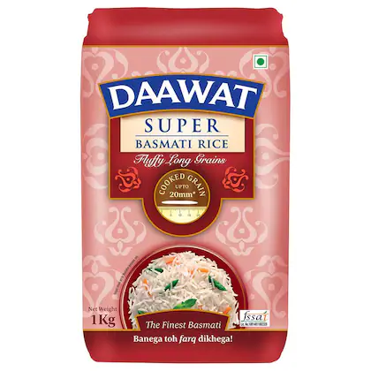 Daawat super basmati rice 1 kg