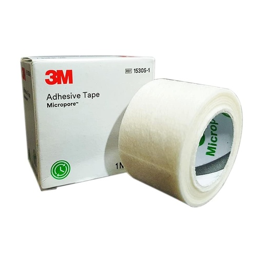 [5T3MMP2.5x12] 3M Micropore Tape 1530-3, 3 inch x 10 yard ,Box of 4 Adhesive Band Aid (Set of 4)