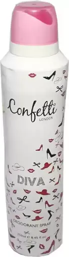 [5TCFTDIVA] CONFETTI DIVA Deodorant Spray  -  For Girls (250 ml)